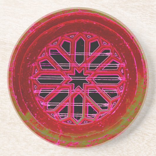 midden - kerkvenster onderzetter (Voorkant)