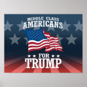 MIDDEN KLASSE AMERIKANEN VOOR TRUMP POSTER (Voorkant)