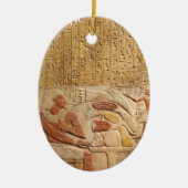 Midden-Koninkrijk Oude Egypte Hieroglyphikken Keramisch Ornament (Voorkant)