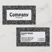 Midden-label - Abstracte rechthoeken Visitekaartje (Voorkant / Achterkant)