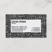 Midden-label - Abstracte rechthoeken Visitekaartje (Achterkant)