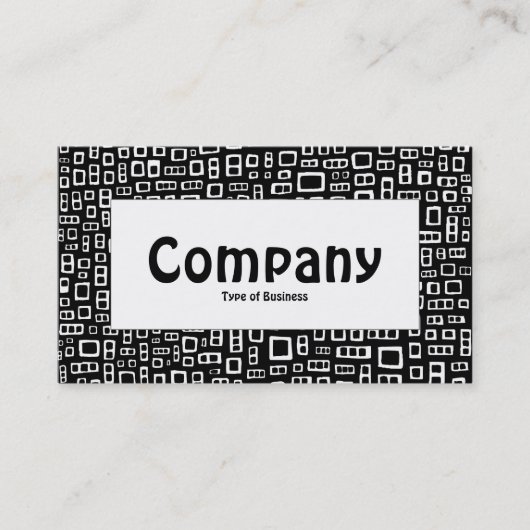Midden-label - Abstracte rechthoeken Visitekaartje (Voorkant)