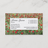 Midden-label - Bed of Tulps Visitekaartje (Achterkant)