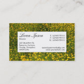 Midden-label - Bed of Yellow Daisies Visitekaartje (Achterkant)