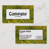 Midden-label - Bed of Yellow Daisies Visitekaartje (Voorkant / Achterkant)
