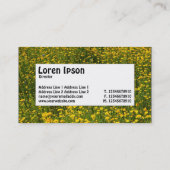 Midden-label - Bed of Yellow Daisies Visitekaartje (Achterkant)