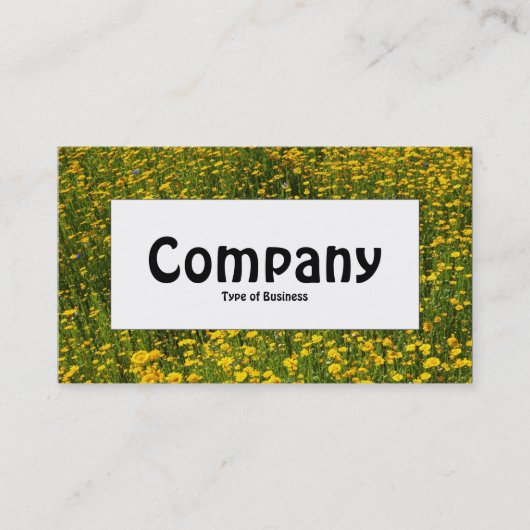 Midden-label - Bed of Yellow Daisies Visitekaartje (Voorkant)