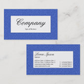 Midden-label - Blauw reliëftextuur Visitekaartje (Voorkant / Achterkant)