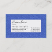 Midden-label - Blauw reliëftextuur Visitekaartje (Achterkant)