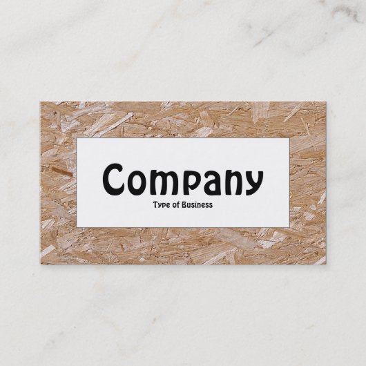 Midden-label - Chipboard Visitekaartje (Voorkant)