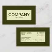 Midden label - crème met Murky Green 333300 (Voorkant / Achterkant)