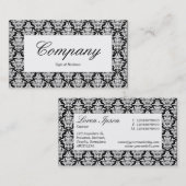 Midden-label - Damask-patroon Visitekaartje (Voorkant / Achterkant)