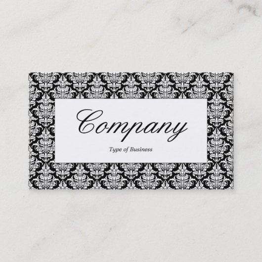 Midden-label - Damask-patroon Visitekaartje (Voorkant)