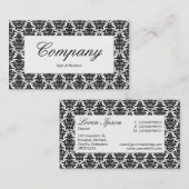 Midden-label - Damask-patroon Visitekaartje (Voorkant / Achterkant)