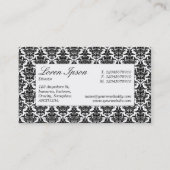 Midden-label - Damask-patroon Visitekaartje (Achterkant)