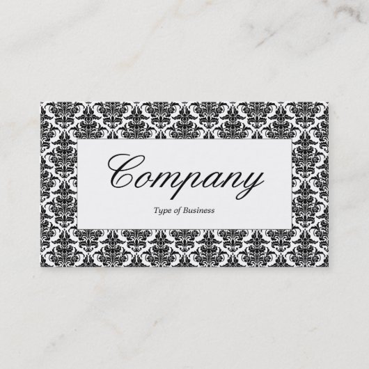 Midden-label - Damask-patroon Visitekaartje (Voorkant)