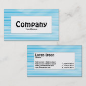 Midden-label - gegolfd blauw visitekaartje (Voorkant / Achterkant)