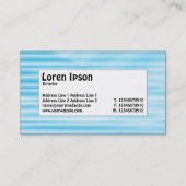 Midden-label - gegolfd blauw visitekaartje (Achterkant)