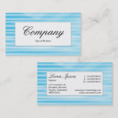 Midden-label - gegolfd blauw visitekaartje (Voorkant / Achterkant)