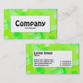 Midden-label - Gekleurd groen Visitekaartje (Voorkant / Achterkant)