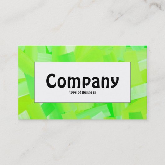 Midden-label - Gekleurd groen Visitekaartje (Voorkant)