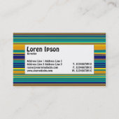 Midden-label - gekleurde strepen visitekaartje (Achterkant)