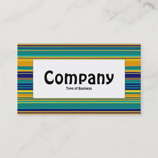 Midden-label - gekleurde strepen visitekaartje (Voorkant)
