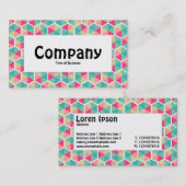 Midden label - Hexagon patroon 02 (Voorkant / Achterkant)