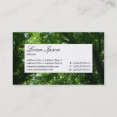 Midden-label - in de bomen II Visitekaartje (Achterkant)