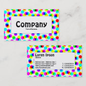 Midden-label - Kleur halftoonpatroon Visitekaartje (Voorkant / Achterkant)