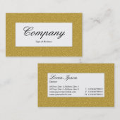 Midden-label - Ochre Embossed Textuur Visitekaartje (Voorkant / Achterkant)