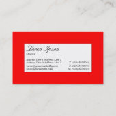 Midden-label - rood visitekaartje (Achterkant)