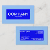 Midden-label - schaduwen van blauw visitekaartje (Voorkant / Achterkant)