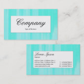 Midden Label - Turquoise Geschilderd Canvas (Voorkant / Achterkant)