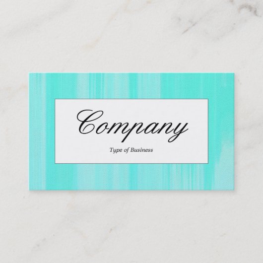 Midden Label - Turquoise Geschilderd Canvas (Voorkant)