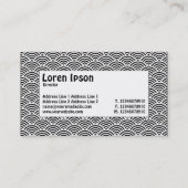 Midden-label - Visschaal - Wit en zwart Visitekaartje (Achterkant)