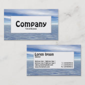 Midden-label - Zee en hemel Visitekaartje (Voorkant / Achterkant)