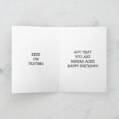 MIDDEN-LEEFTIJDSE KAART VOOR TEXTING BIRTHDAY (Binnen)