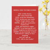 MIDDEN-LEEFTIJDSE KAART VOOR TEXTING BIRTHDAY (Gele Bloem)