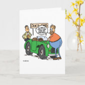 Midden-levenscrisis rode verjaardagskaart kaart (Gele Bloem)