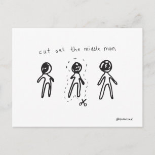 midden man briefkaart