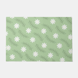  midden-middelbaar groen wit ventilatorpatroon deurmat