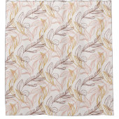 Midden-Middeleeuwse  herfst Terracotta Floral Leaf Douchegordijn (Voorkant)