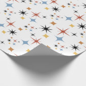 Midden-Midden-Midden Modern 50s Starburst atoomtij Cadeaupapier (Hoek)