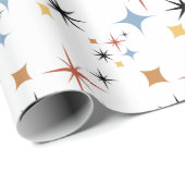Midden-Midden-Midden Modern 50s Starburst atoomtij Cadeaupapier (Rol Hoek)