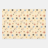 Midden-Midden-Midden Modern 50s Starburst atoomtij Inpakpapier Vel (Voorkant 3)