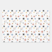 Midden-Midden-Midden Modern 50s Starburst atoomtij Inpakpapier Vel (Voorkant)