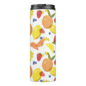 Midden Mod Grungy Risograaf Fruit Smoothie Thermosbeker (Achterkant)