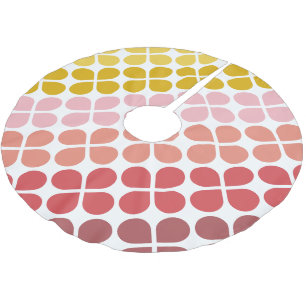 Midden Mod Vormen Geometrische Vormen in Roze Geel Kerstboom Rok
