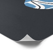 Midden-Mod White Blooms Poster (Hoek)